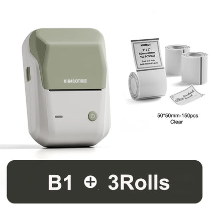 Niimbot B1 Label Maker 2inch Bluetooth Thermal Label Printer for Home Mailing Bakery Grocery Compatible with Phone Computer