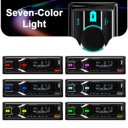 HIPPCRON Car MP3 Radio 1 Din Car Player 7 colorful lights Stereos for Car Universal FM Music Radio Optional With Remote Control