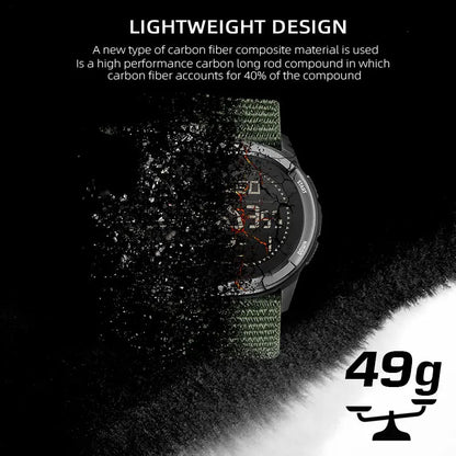 NORTH EDGE ALPS Men's Digital Carbon fiber Watch Shock Militray Sports Super Light Outdoor Compass Waterproof 50M Wristwatches