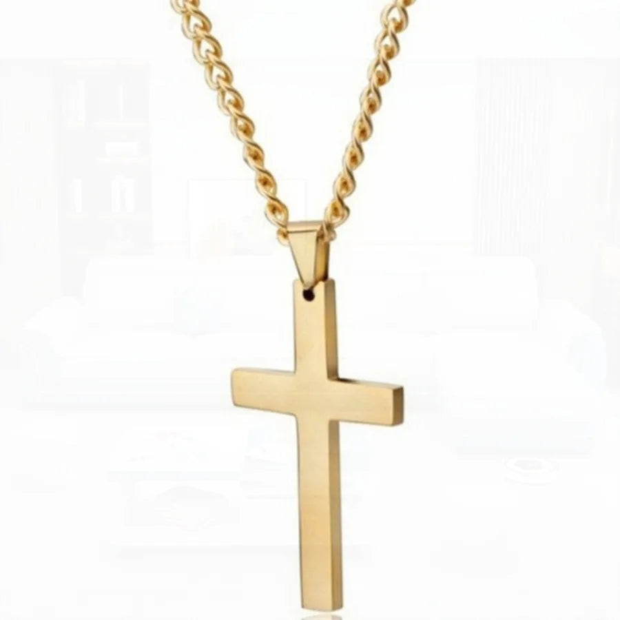 Religious Ornament European And American Personalized Cross Pendant Men's Necklace Women Necklace