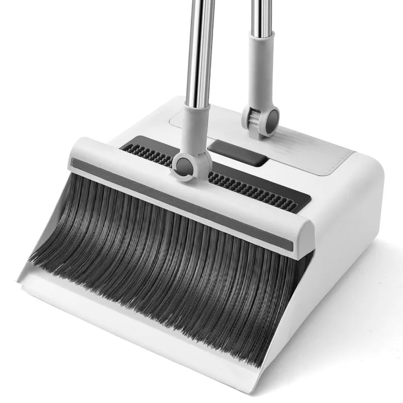 Broom Dustpan Floor Brush Set Indoor Non-stick Hair Long Handle Thickened Broom With Stand Up Dustpan Combo Set Home Clean Tools