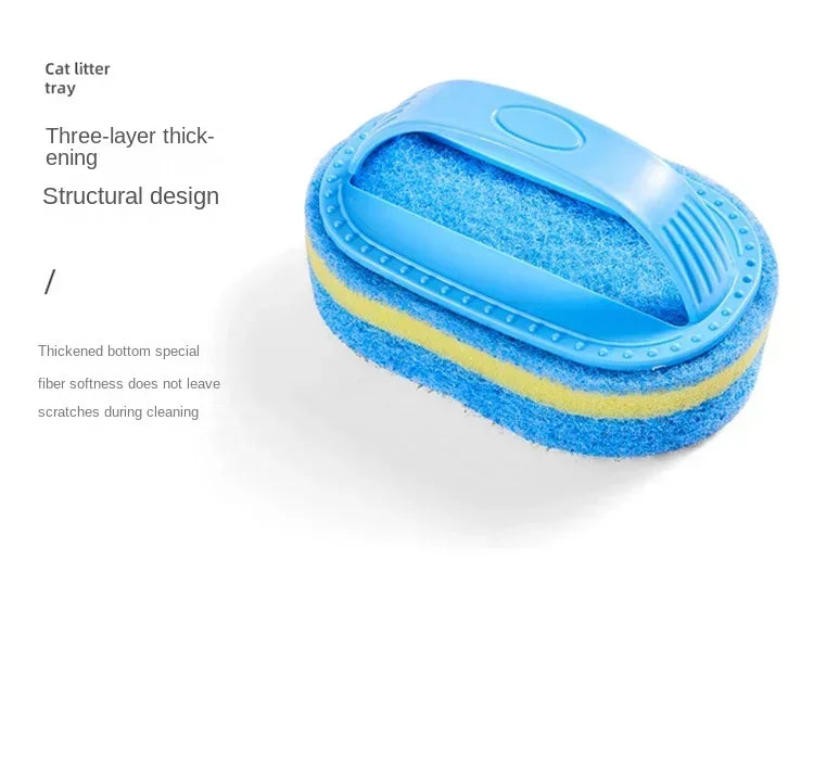 Kitchen Bathroom Toilet Cleaning Magic Sponge Glass Wall Cleaning Bath Brush Handle Sponge Ceramic Window Slot Clean Brush