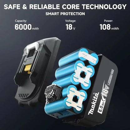 Makita Power Tool Rechargeable Lithium-ion Battery 5.0Ah 6.0Ah 9.0Ah 18V BL1860B BL1860 BL1850 BL1830 BL1815