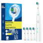 Rotating Electric Toothbrush with 8 Brush Heads with 5 Cleaning Modes Clean Teeth Battery Powered Rechargeable Toothbrush