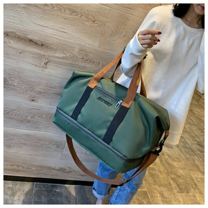 Large Capacity Travel Gym Bag Short-distance Luggage Portable Fitness Bags Shoulder Crossbody Handbags Men's Sports Waterproof B