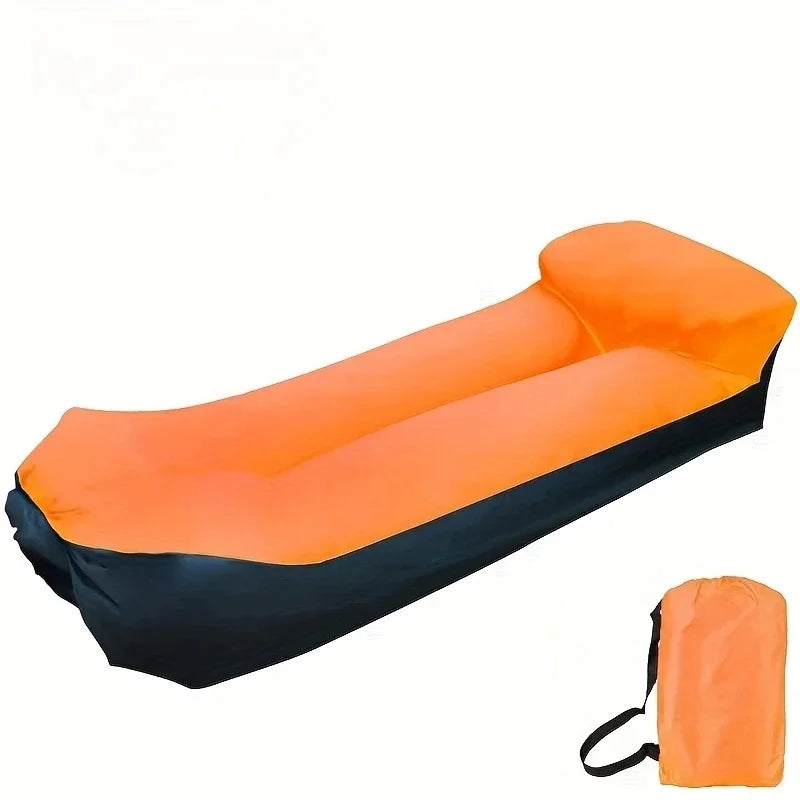 Portable Inflatable Lounge Chair with Pillow - Waterproof Sofa for Camping, Beach & Festivals - Easy Setup with Bag