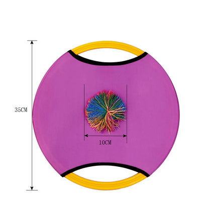 2PCS Outdoor Play Trampoline Paddle Ball And Flying Disc Parent Child Interaction Games Beach Lawn Backyard Sports Party Favors