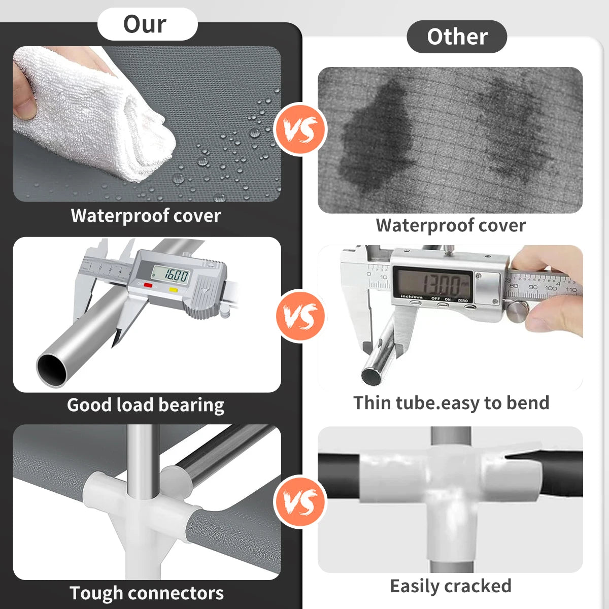 Fabric Canvas Wardrobe With Hanging Rail Shelving Clothes Storage Large Cupboard