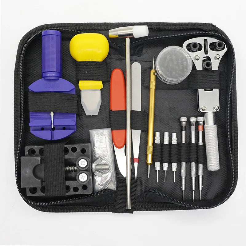 147-Piece Clock Maintenance Hardware Tools Watch Maintenance Open Back Cover Remove Strap Repair Kit