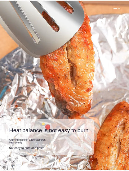 Zackoo 10/20/40M Aluminium Foil for Baking Wrap Disposable Airfryer Oven BBQ Tin Foil Food Grade Oil Paper Kitchen Catering Tin
