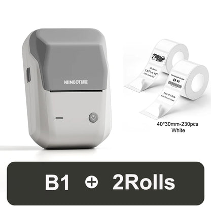 Niimbot B1 Label Maker 2inch Bluetooth Thermal Label Printer for Home Mailing Bakery Grocery Compatible with Phone Computer