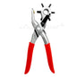 Revolving Leather 6 Sizes Hole Punch Plier Puncher Repair Tool Red For Belts DIY Leather Punch Band Canvas Cut Eyelet