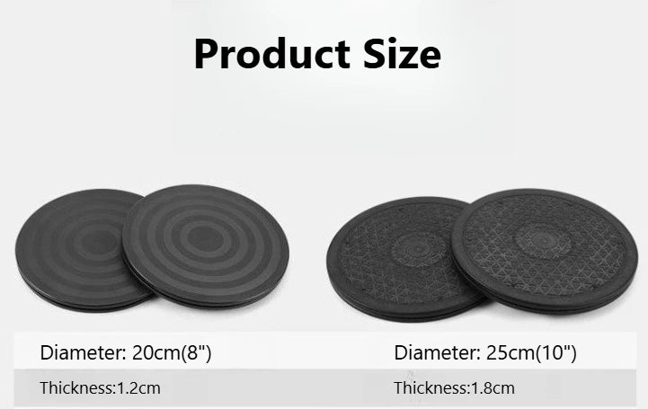 8-12 Inch Heavy Duty Rotating Swivel Steel Ball Bearings Stand for Monitor TV Turntable Lazy Susans Black Round Shape