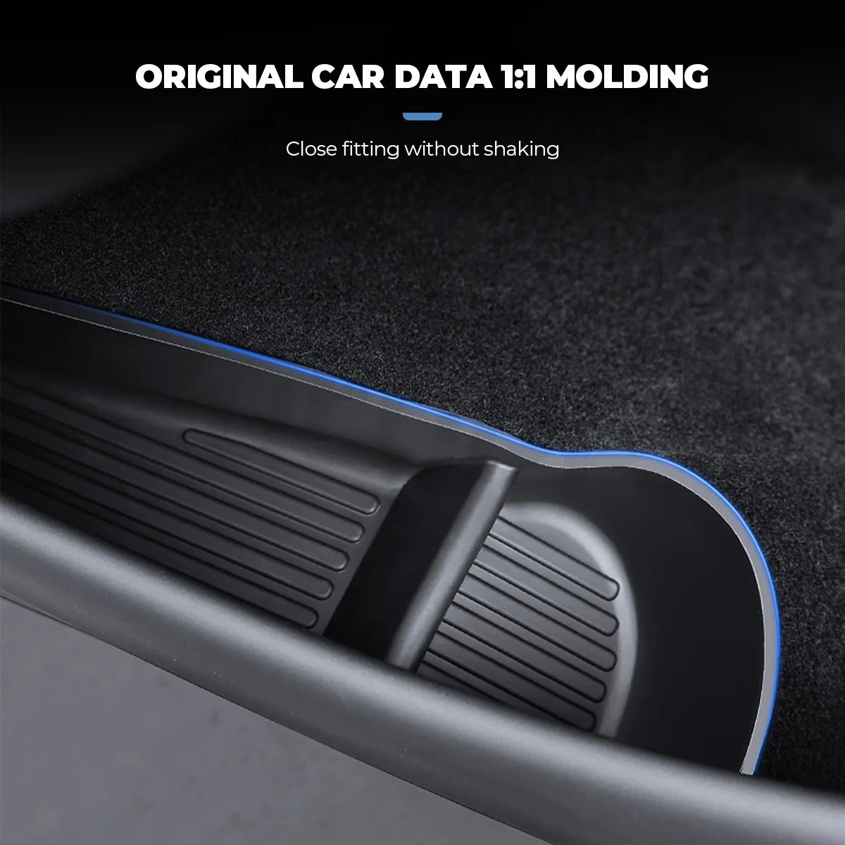 Futhope 4pcs side door storage box for Tesla new model Y Juniper 2025 Armrest Tray Organizer Front Door Handle  decoration