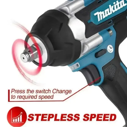 Makita DTW700 Cordless Impact Wrench 18V Brushless Motor 1000Nm Variable Speed Electric Wrench High Effieiency Durable Auto Stop