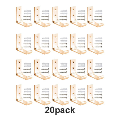 4-20Pcs Folding Coat Hooks Heavy Duty Aluminum Wall Mount Clothes Rack No Rust Invisible Wardrobe Towel Hanger Hook with Screws