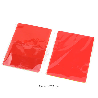 Hot Sale Red Card Skillful Manufacture Soccer Referee Tool Red Yellow Cards for Football Match Training 3.2x4.3 inch