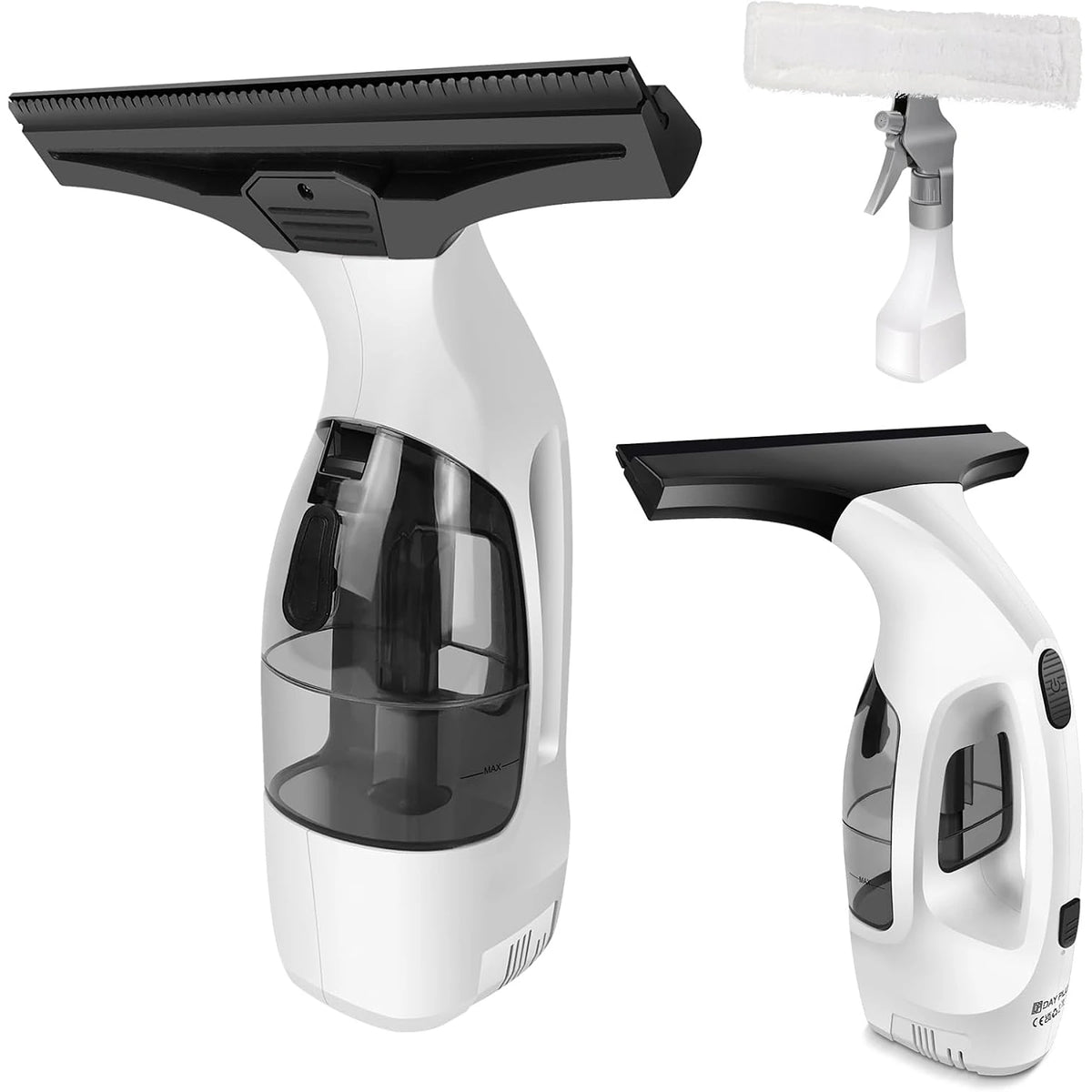 Cordless Window Vac with 2000pa, Efficiently Streak-Free Cleaning, Running Time: 50-60 Min, 3.8V Electric Window Vacuum Cleaner
