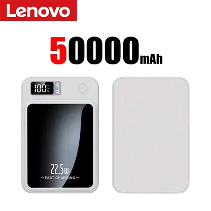 Lenovo Wireless Magnetic Power Bank 500000mAh 22.5w Super Fast Charging Portable External Battery Powerbank  For Iphone Samsung