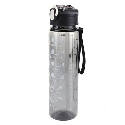 900ml Portable Drinking Cup with Straw & Handle Outdoor Travel Bottle Large Capacity Motivational Drinking Bottle for Boys Girls