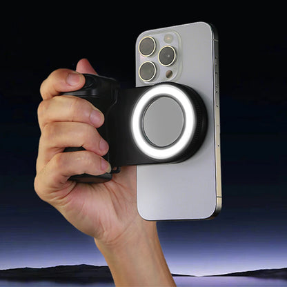 For Magsafe Bluetooth-Compatible Shutter Phone Hand Grip Camera Handle Grip Selfie Stablizer Selfie Handle for iPhone 16 15 Vlog
