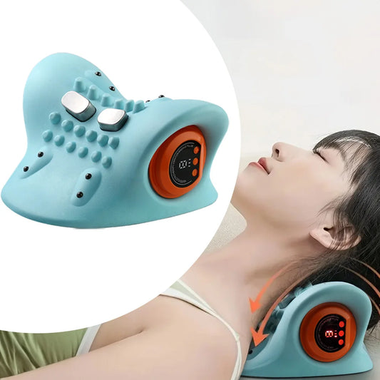 Portable Pulse Neck Massage Pillow 3D Kneading Shiatsu with Heat Neck  Hot Compress for Shoulder/Back Pain Relief Home Car Use