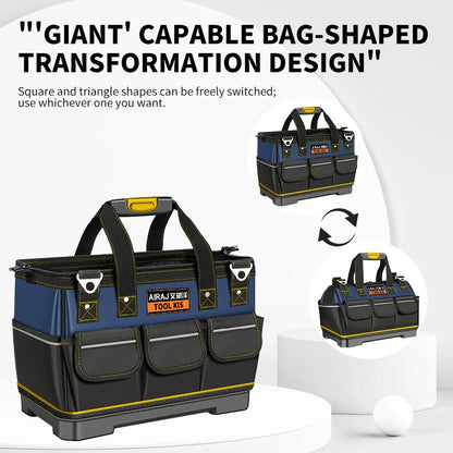 AIRAJ Multifunctional Tool Bags 1680D Oxford Cloth Electrician Bags Waterproof and Wear-Resistant High Capacity Storage Bags