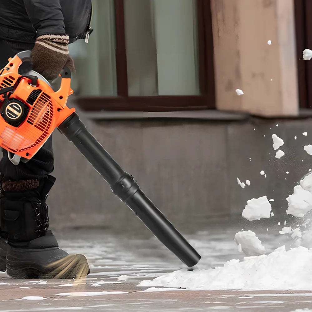 Gas Powered Leaf Blower 2-Stroke Engine 25.4CC Handheld Blower 0.9L Oil Tank Powerful Wind Snow Blower for Lawn Garden