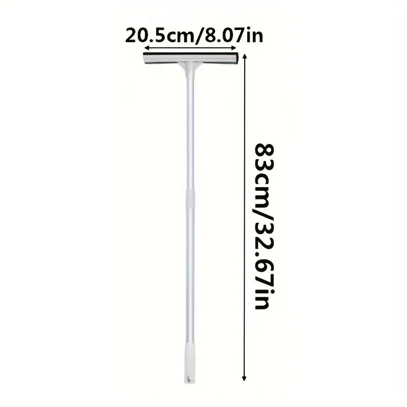 1pc Glass Cleaning Brush 2-in-1 Telescopic Pole Car Window Floor Cleaning Brush Glass Scraper Household Cleaning Tool