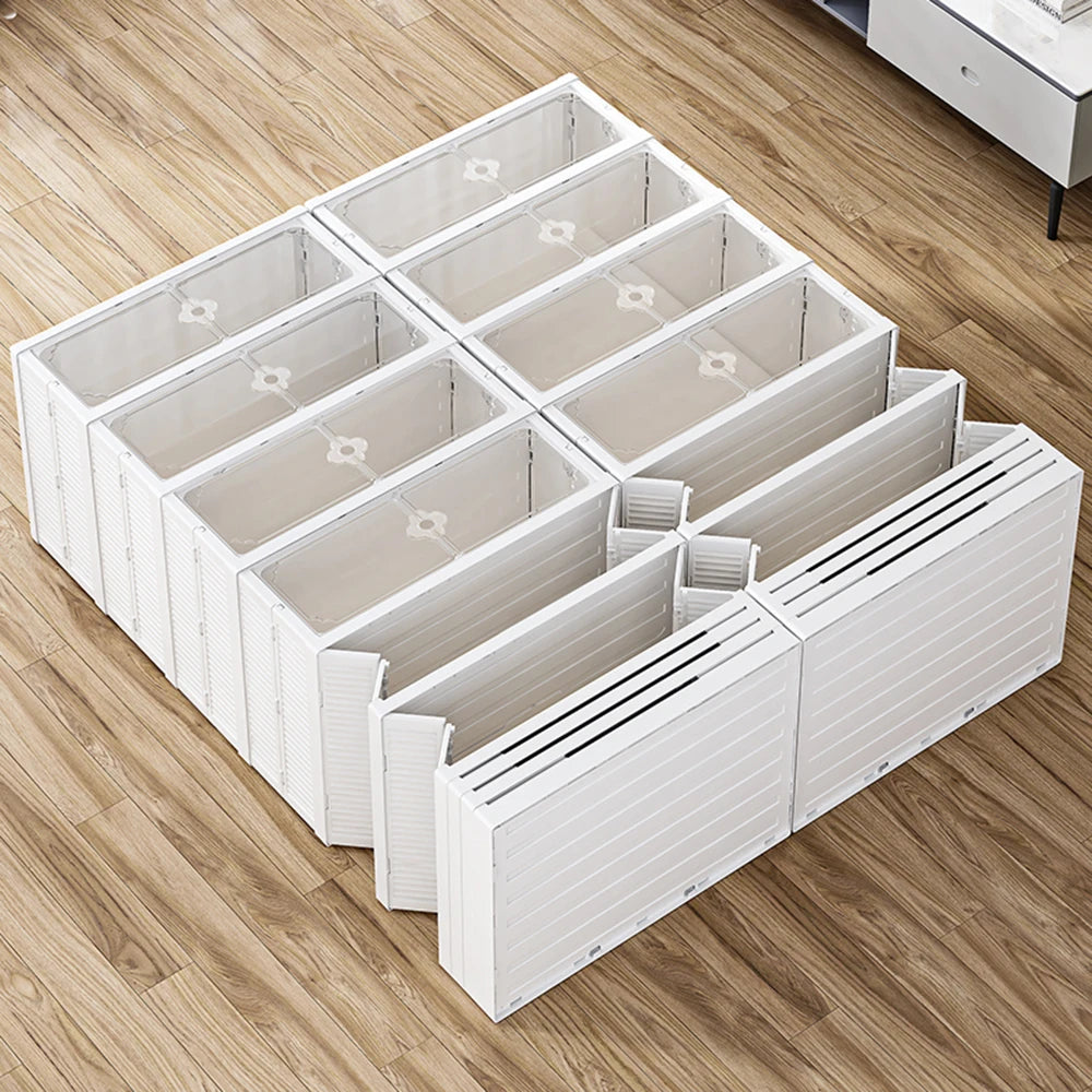 【Lifeideas】3-Tier Foldable Storage Rack Shoes Organizer with Doors