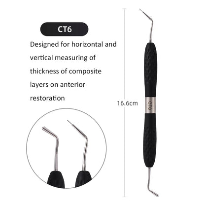 Dental Resin Spatulas Resin Filler Aesthetic Restoration Kit Silicone Handle For LM Resin Knife Plastic Dresser Dentistry Tool