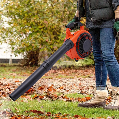 Gas Powered Leaf Blower 2-Stroke Engine 25.4CC Handheld Blower 0.9L Oil Tank Powerful Wind Snow Blower for Lawn Garden