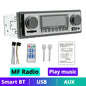 1 Din Car Radio MP3 Player Vintage Dual Knob Digital Bluetooth Audio Radio Multimedia Music USB SD Stereo Play in Dash AUX Input