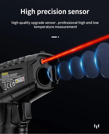 Digital Infrared Thermometer -50 to 800℃ Laser Thermometer -58 to 1472℉ Temperature Meter Digital Thermometer Backlight Alarm