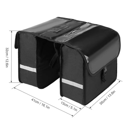 New 28L Bike Trunk Bag Water Resistant Bicycle Rear Seat Carrier Bag Rack Trunk Bags Bike Pannier Bicycle Traveling Bag