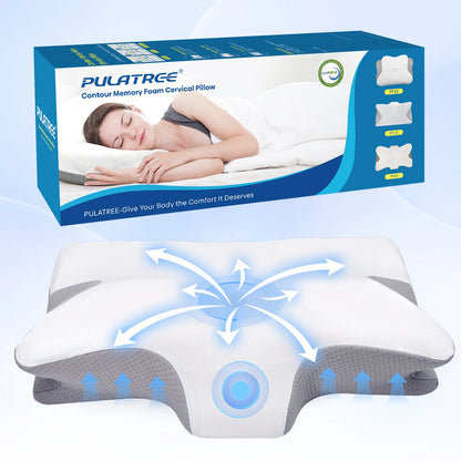 2026 NEW Butterfly-shaped comfortable pillow, soft memory foam pillow, neck support, neck pain relief, neck pillow