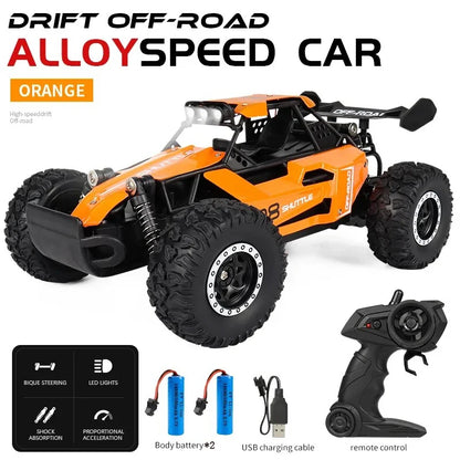 New RC Car 1:16 2WD with LED Light 2.4G 20KM/H High Speed Off-Road Climbing Remote Control Car Toy Gifts for Boys Girls Kids