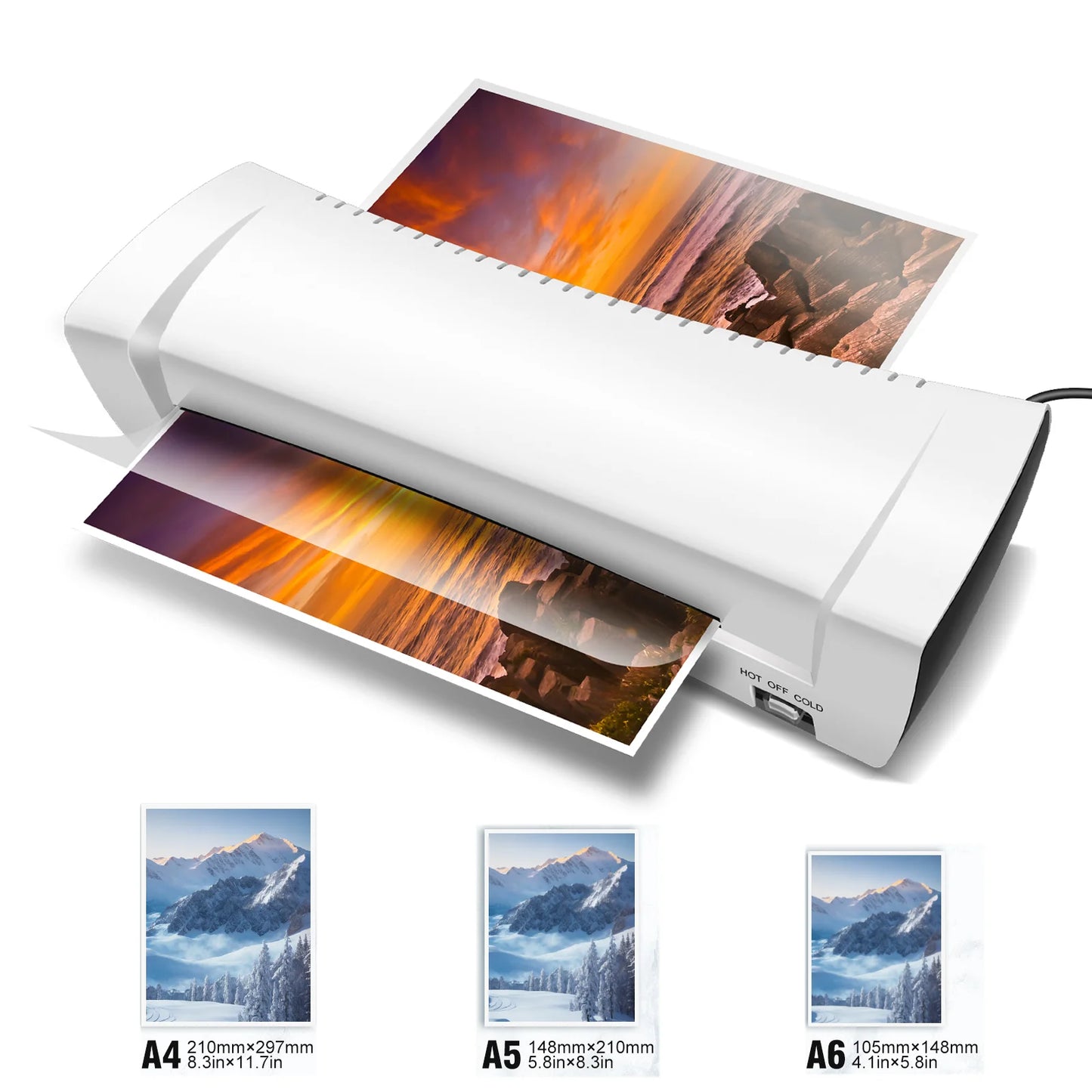 Laminating machine, A4 A5 A6 laminating machine Hot & Cold Laminator fast preheating No Bubbles for School & Home
