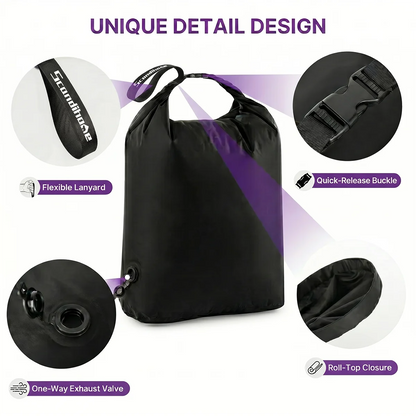 Luggage Vacuum Compression Bag Pump Free Reusable Vacuum Storage Bag 70% Space Save Waterproof Travel Clothes Sealed Packing Bag