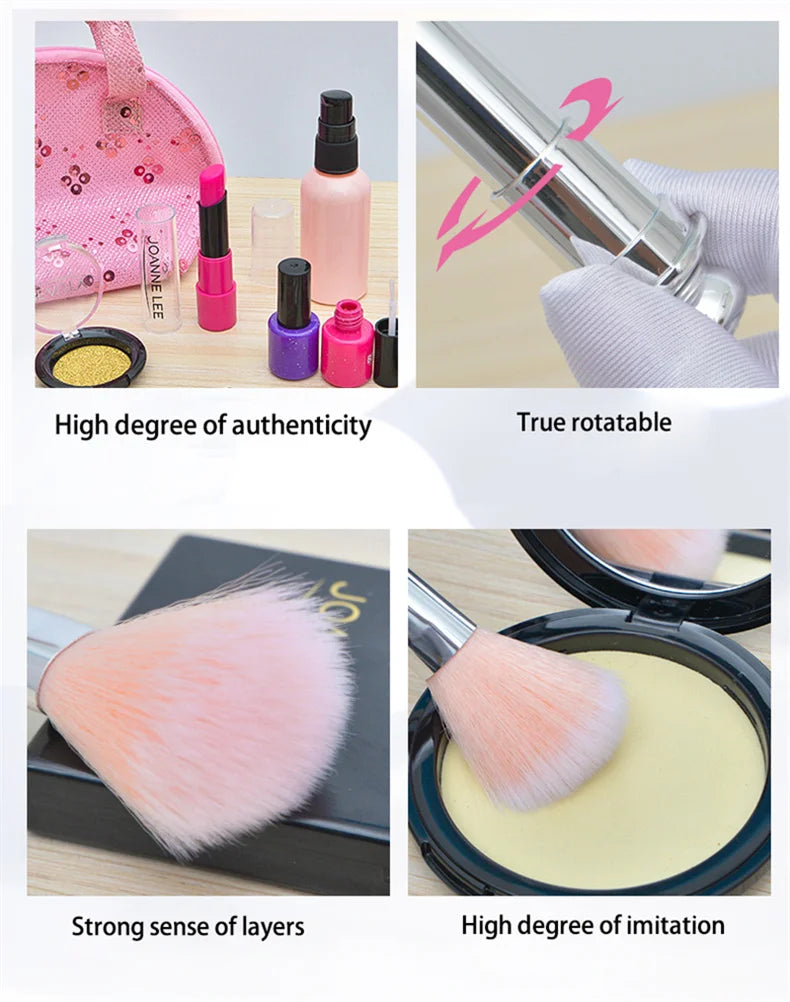 Simulation Cosmetics Set Kids Play House Toys Make up Lipstick Nail Paint Educational Toys Pretend Girls Game Christmas Gift