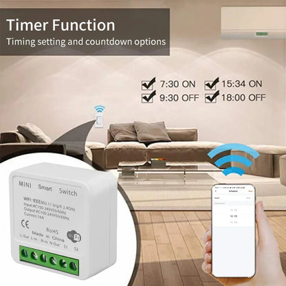 Tuya Smart WiFi Switch 16A 20A 433Mhz Receiver Breaker Smart Life App Remote Supports 2-way Control Works with Alexa Google Home