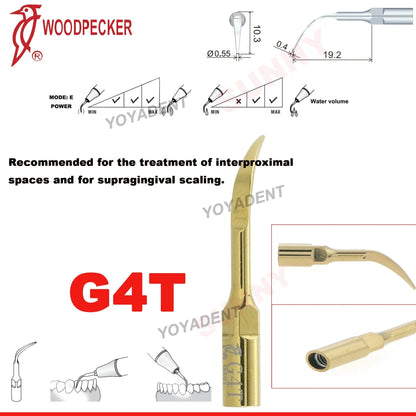 Woodpecker Dental Scaler Tips Ultrasonic Tooth Cleaning Machine Cutter Head Endo Perio Scaling Tips Fit EMS UDS Scaler Handpiece