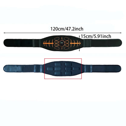 Smart Muscle Toner Abdominal Toning Belt Abs Trainer USB Recharge Body Massager Home Gym Training Fitness Equipment