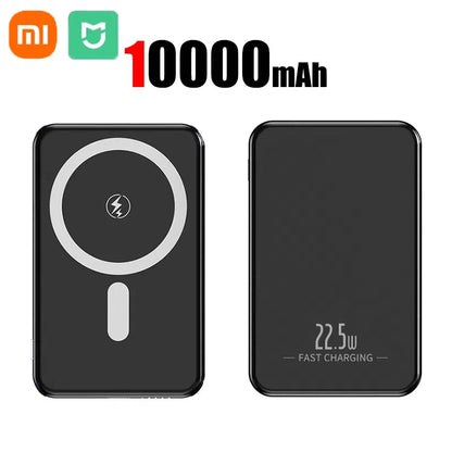 XIAOMI Ultra Slim Power Bank Mac Fast Charge Auxiliary Battery 50000mAh Magnetic Magnet Wireless Charging For IPhone Samsung New