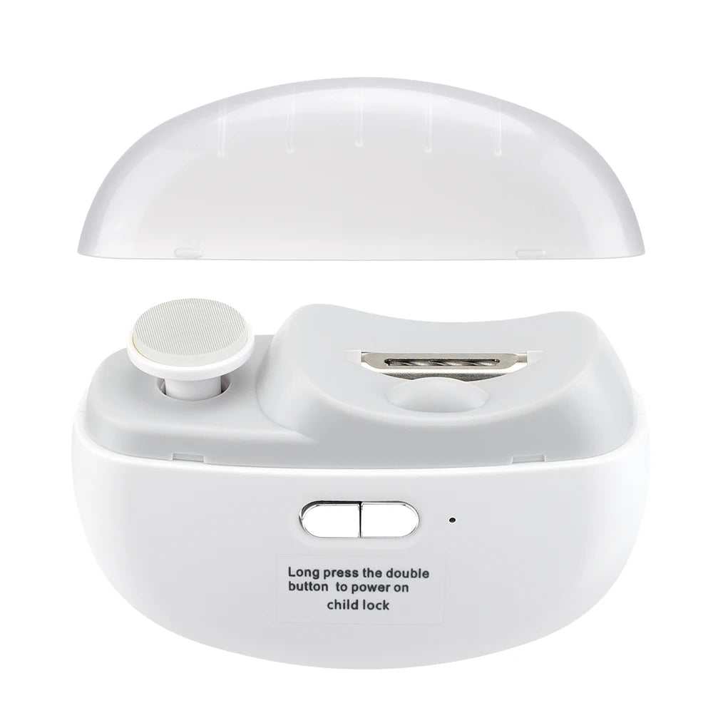 Electric Nail Clipper 2-in-1 Manicure Polishing Machine for Adult And Baby Fingernails - Automatic Trimmer And Cutter Grinder