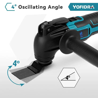 YOFIDRA 6 Gears 600W Oscillating Multi Tools Function Tool 20000OPM Electric Saw Trimmer Shovel for Makita 18V Battery Pin