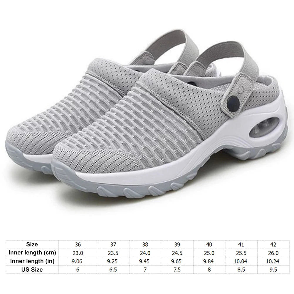 Mesh Orthopedic Clogs Arch Support Walking Shoes Breathable Outdoor Slippers for Women