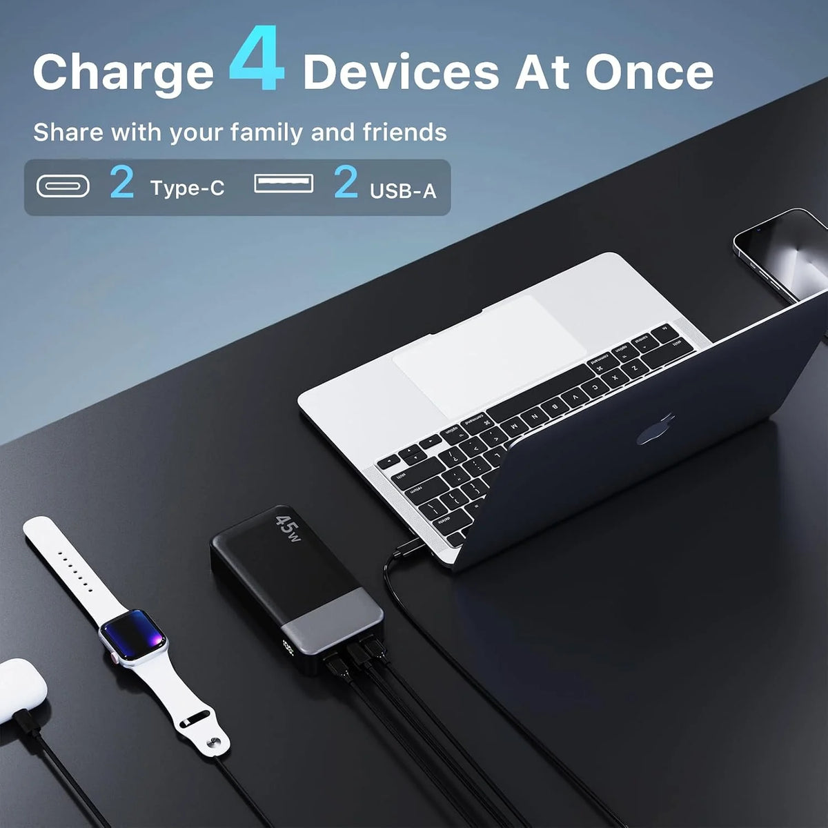 Nobis 20000mAh 45W Powerbank Fast Charge Power Bank with LED Display, Super Fast Charging Portable Charger with LED Display for iPhone 17 16 15 14 13