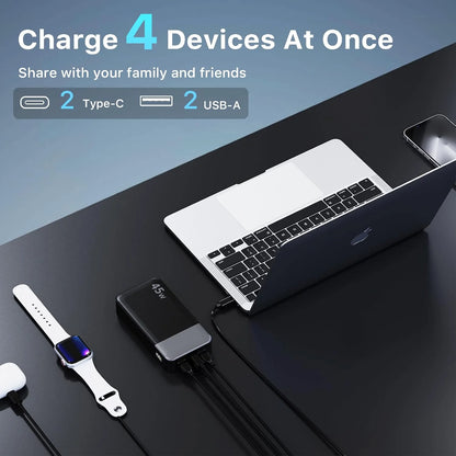Nobis 20000mAh 45W Powerbank Fast Charge Power Bank with LED Display, Super Fast Charging Portable Charger with LED Display for iPhone 17 16 15 14 13