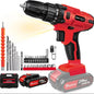 21V Battery Drill,Electric Screwdriver with 45 Nm, 25+1 Tightening Torque Settings,29PCS Accessories,LED Light,Safety Lock Drill